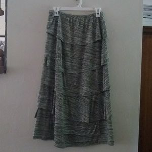 Sage/Light Green Multilayered Skirt